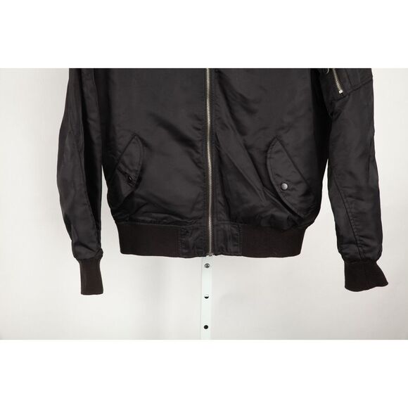 HUF Reversible Jacket Men Medium Black Blue Hawks Pockets Full Zip - Picture 7 of 16